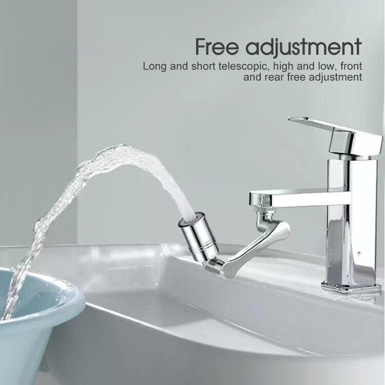 Extension Rotate Robotic Faucet Extender Arm Tap Universal 1080 Swivel Spray