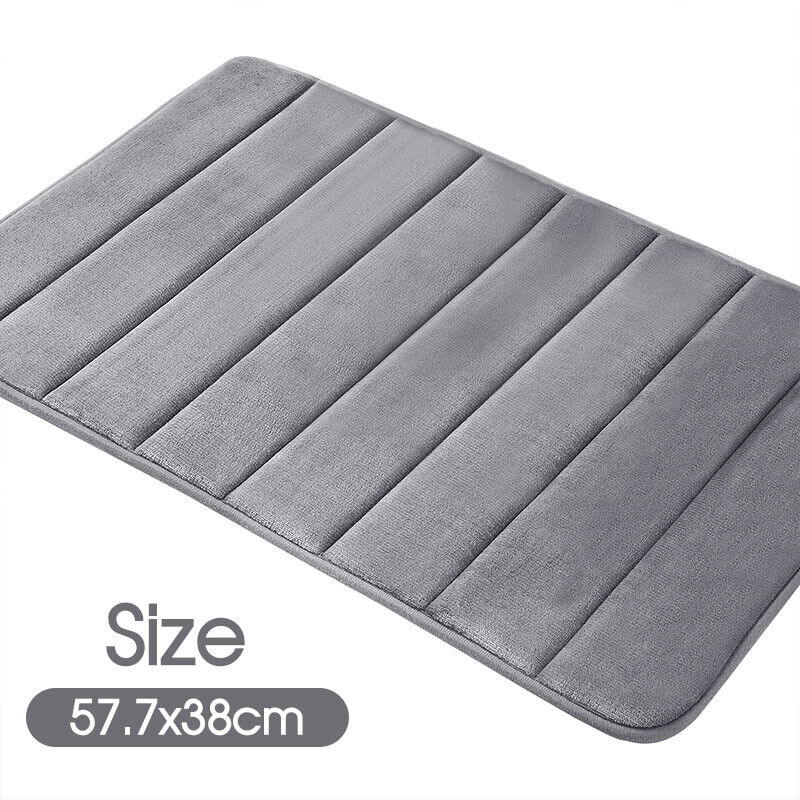 Memory Foam Bath Bathroom Mat Pad Soft Absorbent Non-Slip Bedroom Floor Tub Rug