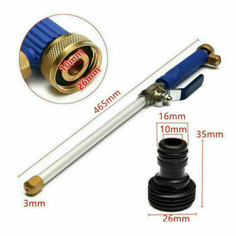 Hydro Jet High Pressure Power Washer Water Spray Gun Nozzle Wand Cleaner