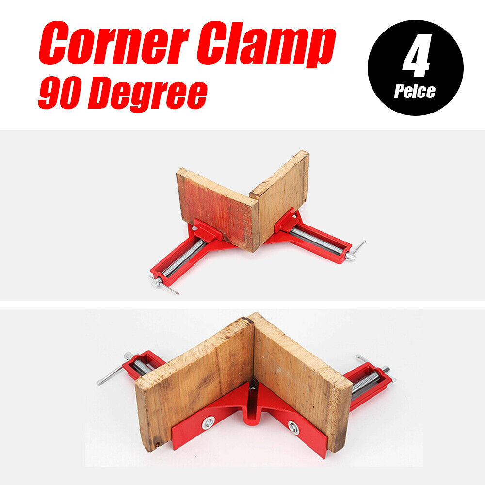 4-Piece Corner Clamp 90 Degree Right Angle Outside Vise Frame Holder Timber Work