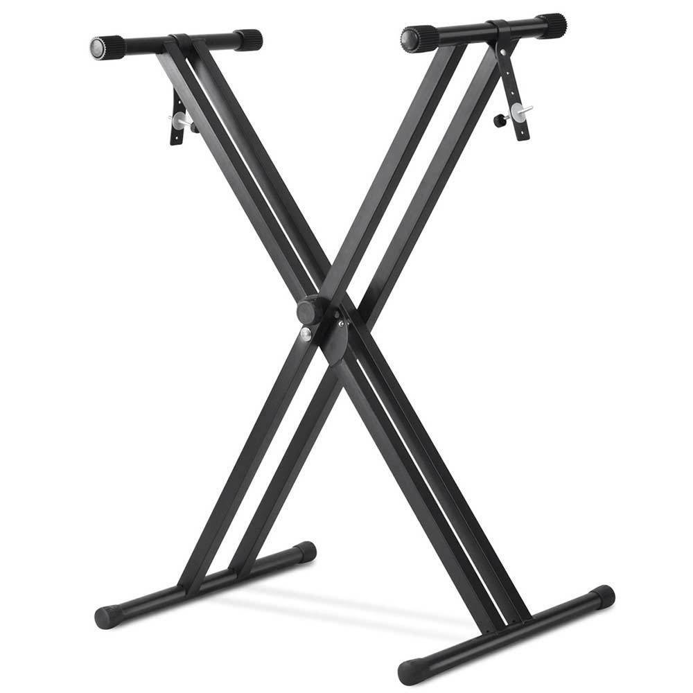 Folding Double Braced X Style Adjustable Music Piano Keyboard Stand