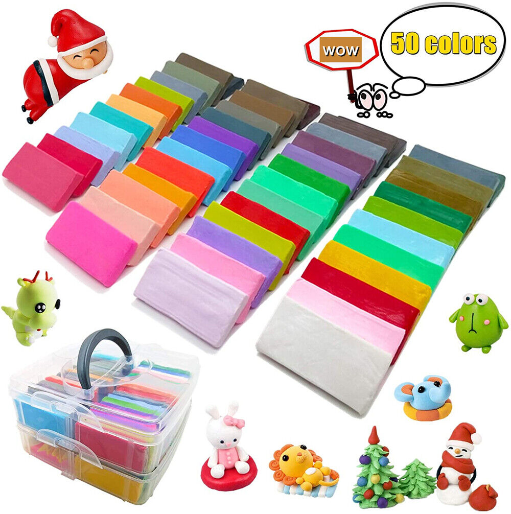 83PCS Craft Oven Bake Polymer Clay Modelling Moulding Fimo Block DIY Toy Gift