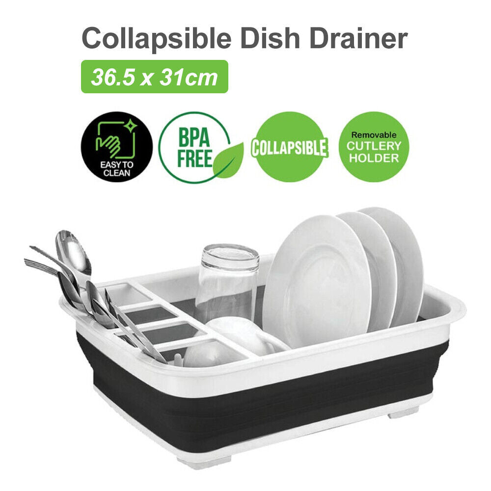 Home Master Collapsible Dish Drainer Small Spaces Camping Caravan 36.5 x 31cm