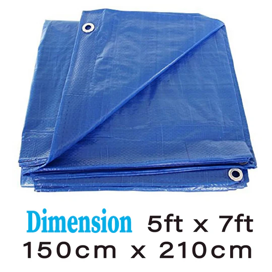 BLUE TARPAULIN TARP CANVAS WATERPROOD CAMPING POLY TARPS COVER SHEET TRUCK UV PE