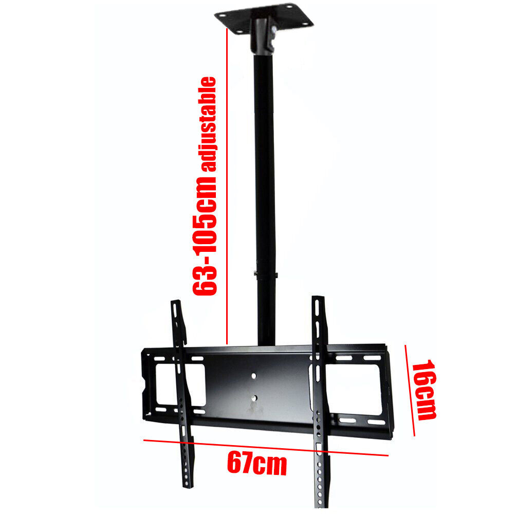 1x 32"-75" LCD LED Plasma Ceiling Roof TV Mount Adjustable Wall Bracket Tilt