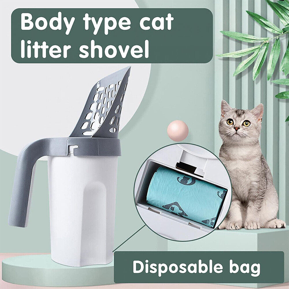 Cat Litter Scoop Integrated Detachable Shovel Holder Poop Pet Sifter Cleaning