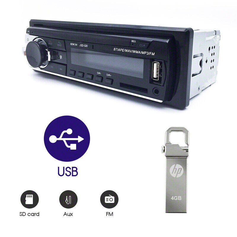 Car Bluetooth In-dash Radio Stereo Audio Head Unit Player 1 DIN