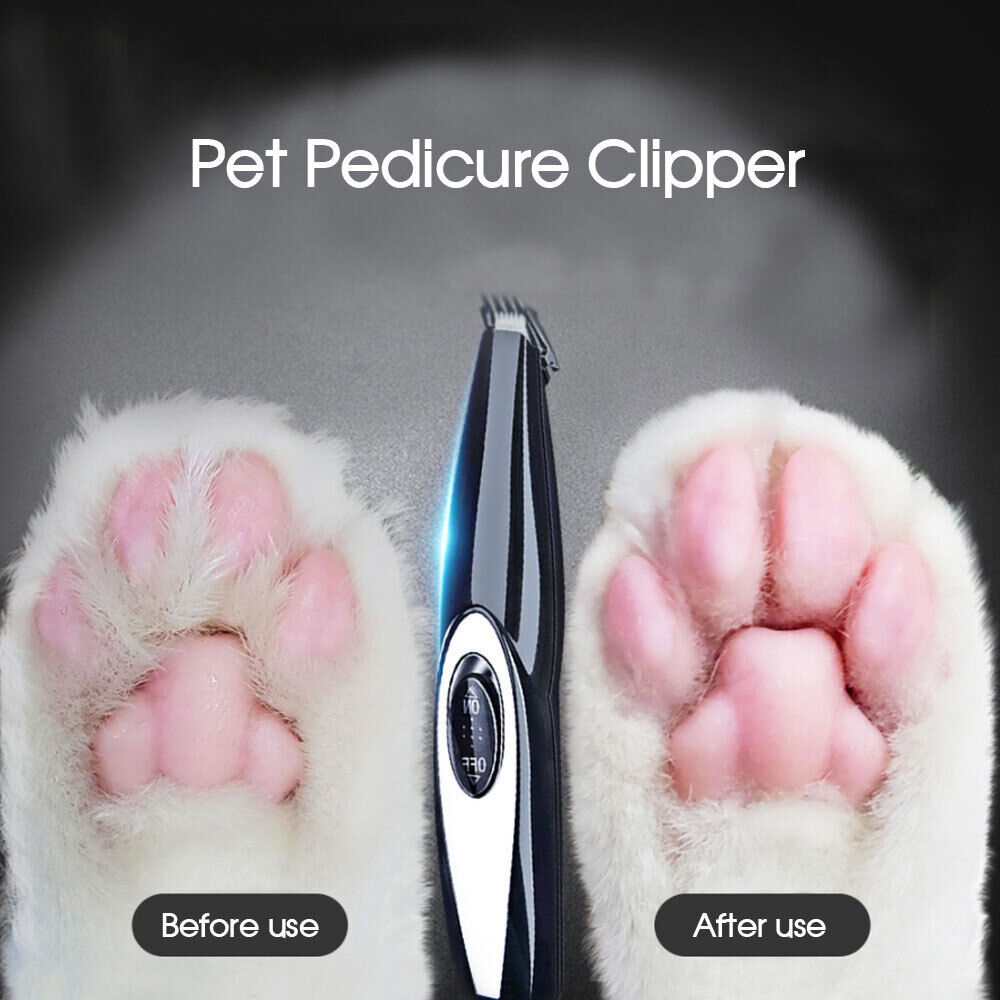 Cordless Pro Pet Hair Clippers Dog Cat Paw Trimmer Grooming USB Rechargeable Kit