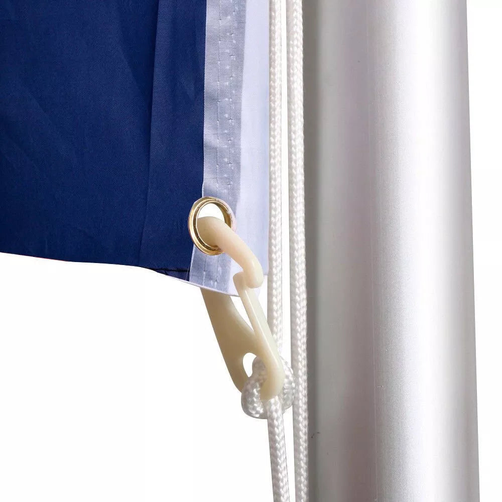 6.2M Aluminum Australia Flag Pole Australian Flagpole Ball Top Kit Full Set