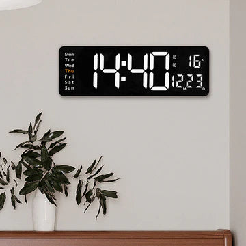 LED Large Big Jumbo Wall Desk Clock Digital Display With Calendar Temperature