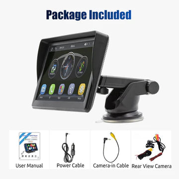 7" Portable Wireless for Apple Carplay Auto Car Stereo Radio Bluetooth