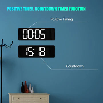 LED Large Big Jumbo Wall Desk Clock Digital Display With Calendar Temperature