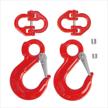 2X (6mm Hammerlock+ 6mm Eye Sling Hook) Caravan Trailer Chain connecting Extend