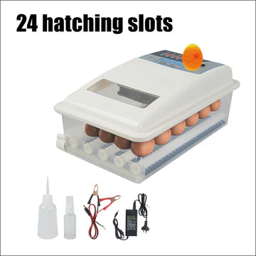 12/24 Egg Incubator Fully Automatic Digital Led Turning Chicken Eggs Poultry