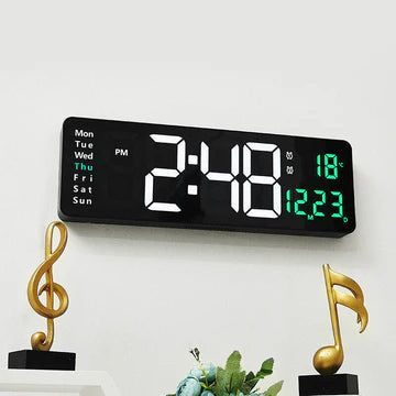 LED Large Big Jumbo Wall Desk Clock Digital Display With Calendar Temperature