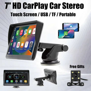 7" Portable Wireless for Apple Carplay Auto Car Stereo Radio Bluetooth