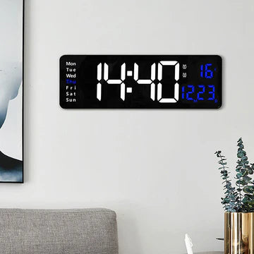 LED Large Big Jumbo Wall Desk Clock Digital Display With Calendar Temperature