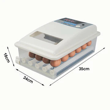 12/24 Egg Incubator Fully Automatic Digital Led Turning Chicken Eggs Poultry