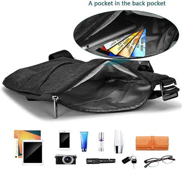 Mens Sling Chest Shoulder Bag Anti Theft Pocket Portable Waterproof Travel Pack