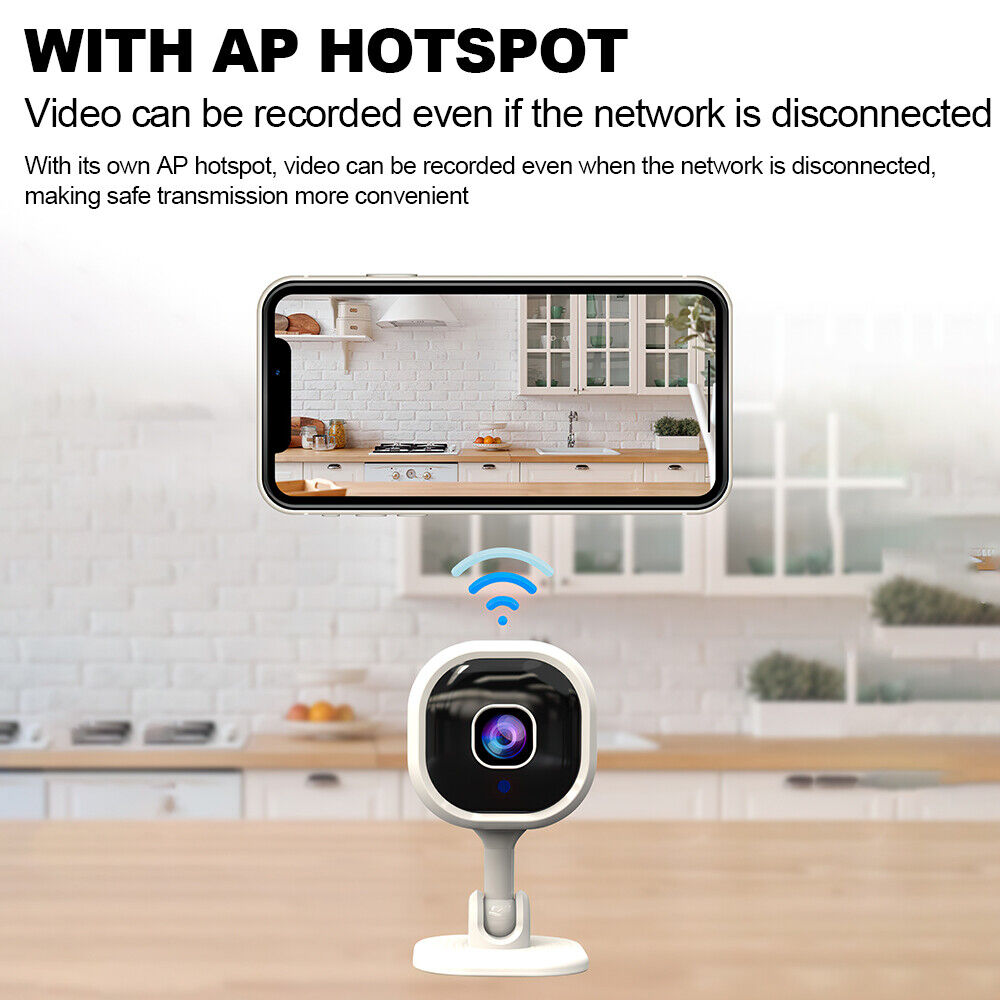 HD 1080P Plug in WiFi Indoor MINI IP Camera Home Security CAM Night Vision