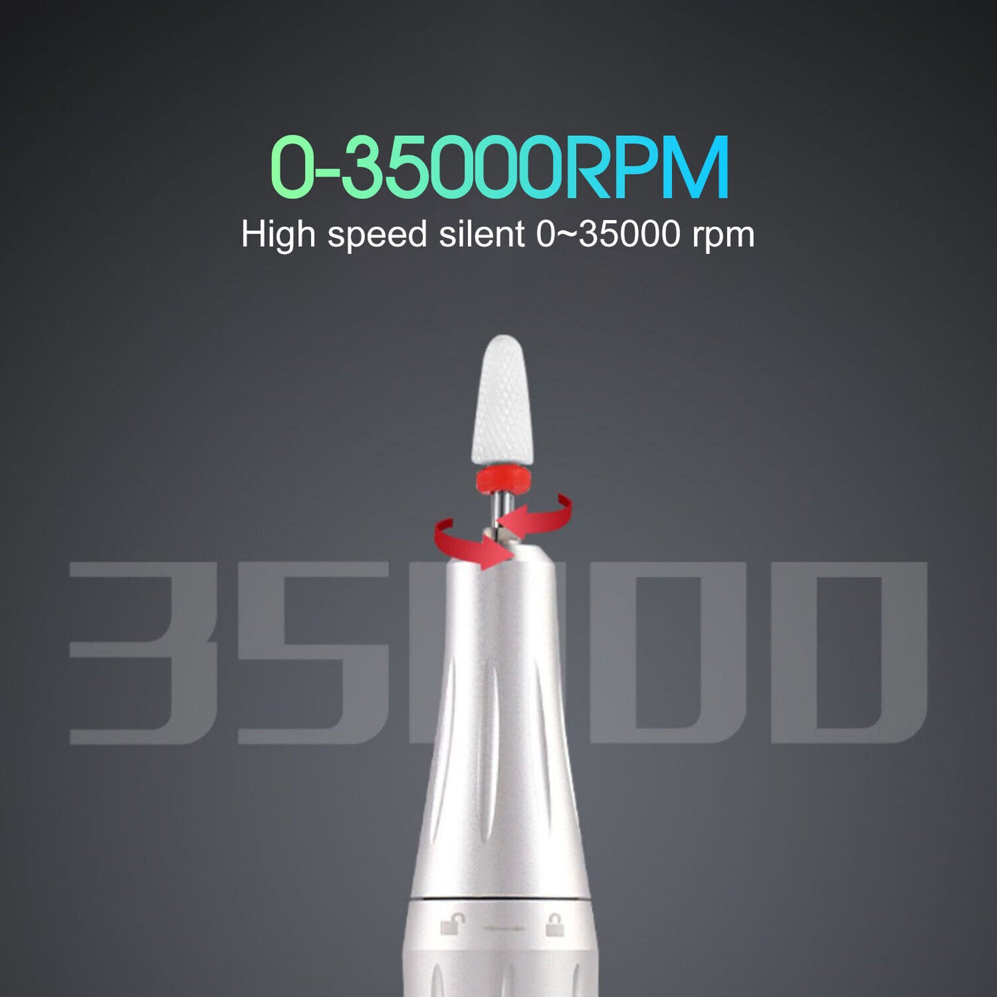 35000RPM Portable Nail Drill Machine Rechargeable E File Fits Manicure Pedicure