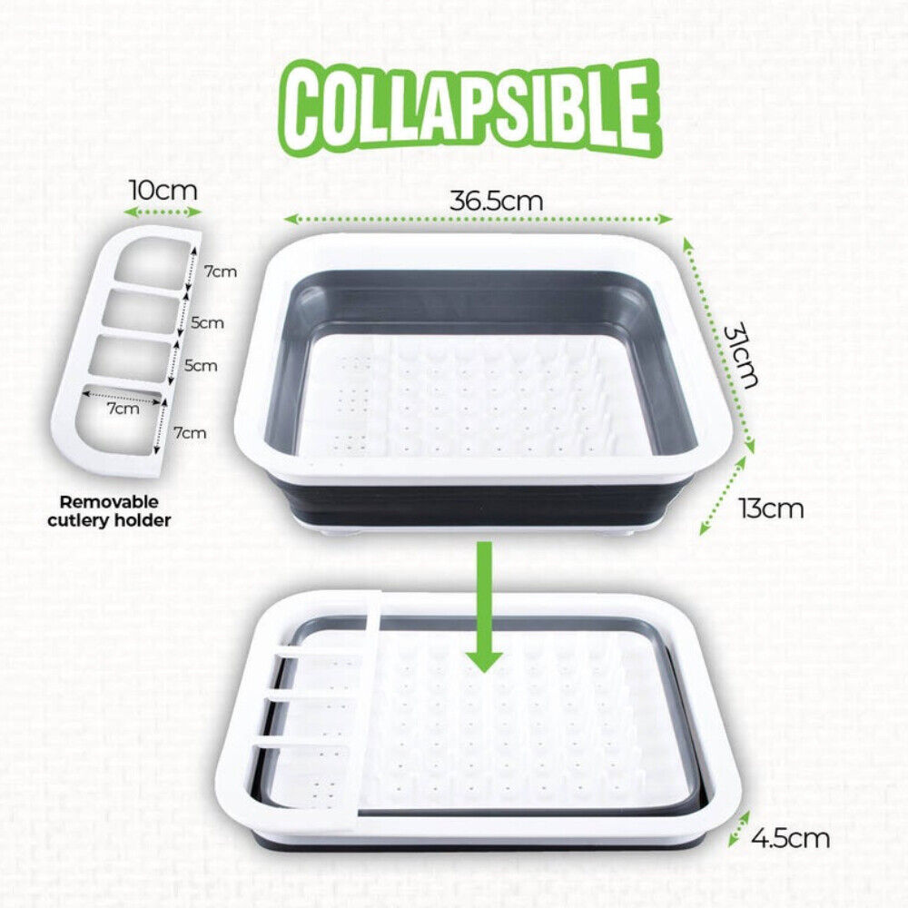 Home Master Collapsible Dish Drainer Small Spaces Camping Caravan 36.5 x 31cm