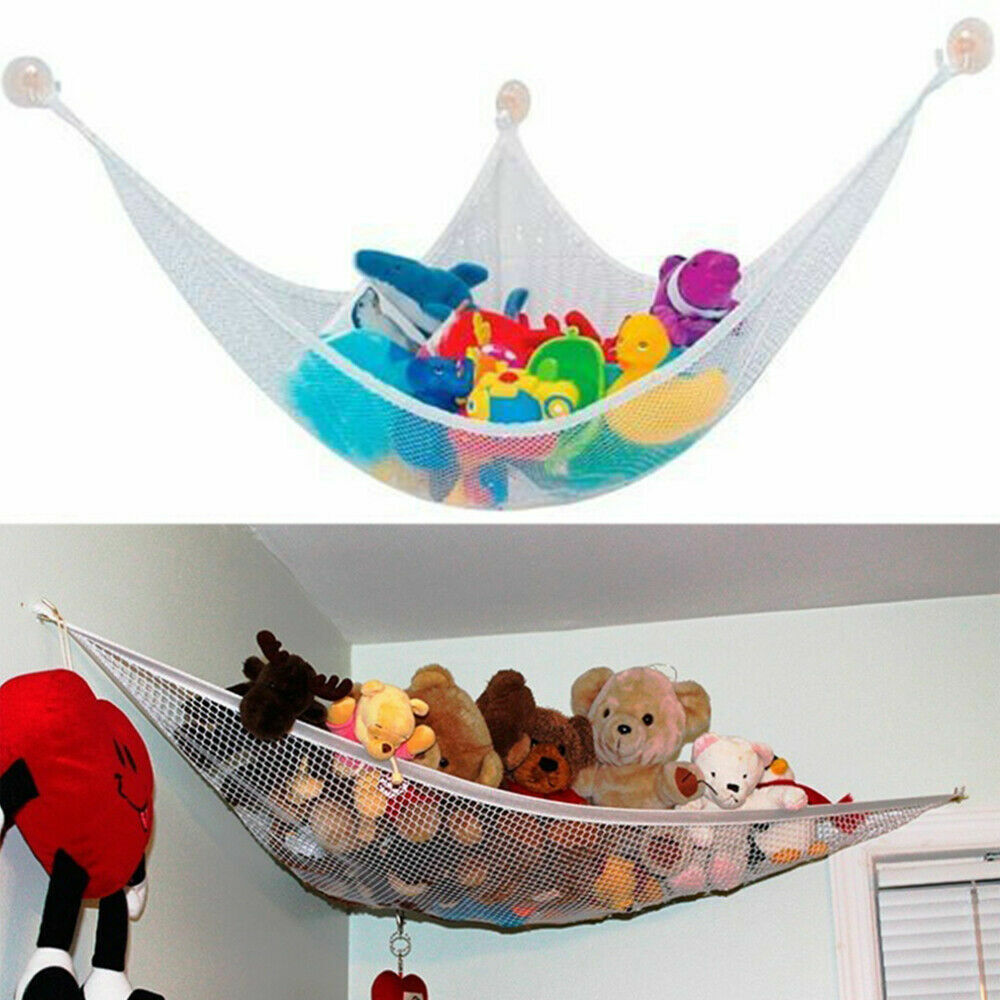 2x Soft Large Toy Hammock Mesh Net Bedroom Nursery Storage Toys Teddy Bear