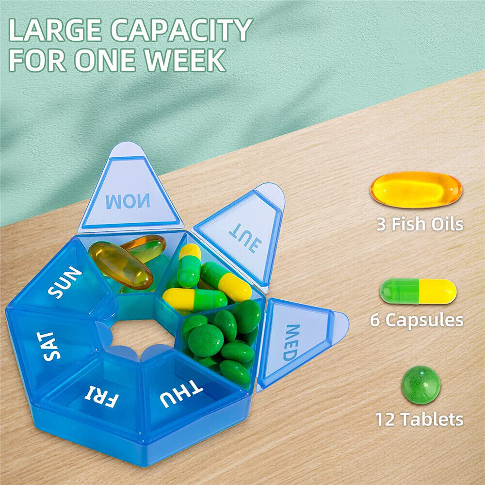 NEW Weekly 7 Day Pill Box Medicine Storage Tablet Container Case Organizer