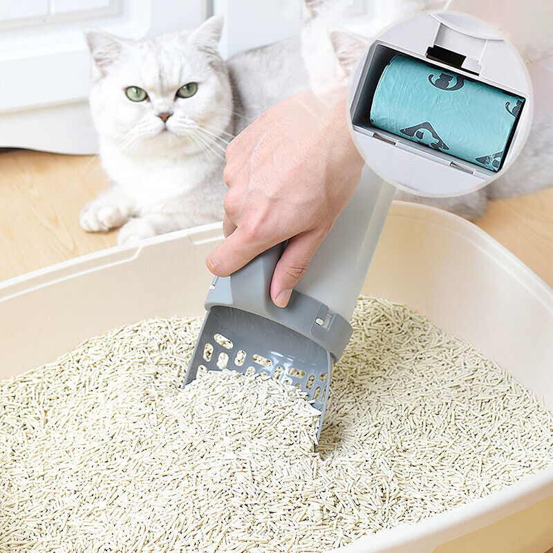 Cat Litter Scoop Integrated Detachable Shovel Holder Poop Pet Sifter Cleaning