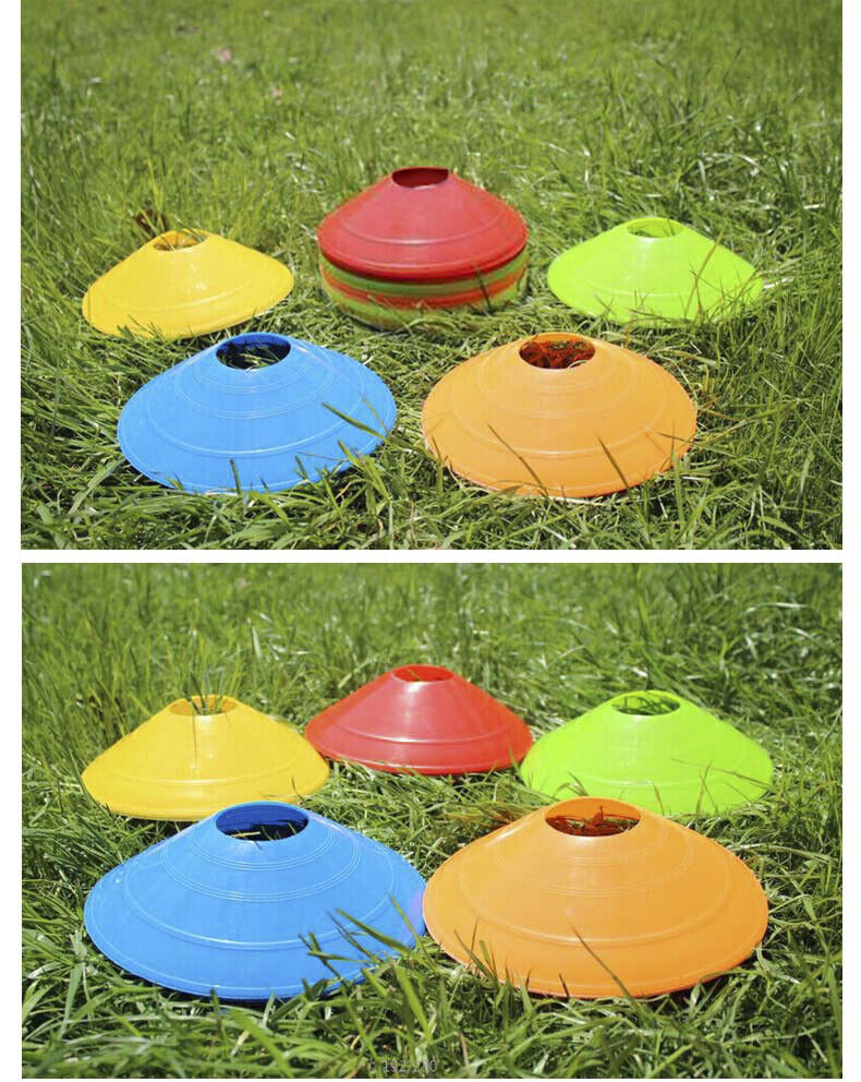 60 Pack Sports Training Discs Markers Cones Soccer Rugby Fitness Exercise