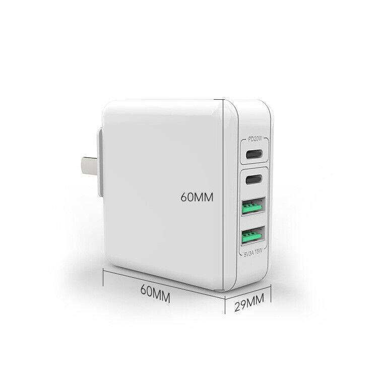 Multi Port Power Adapter Fast Charger 35W