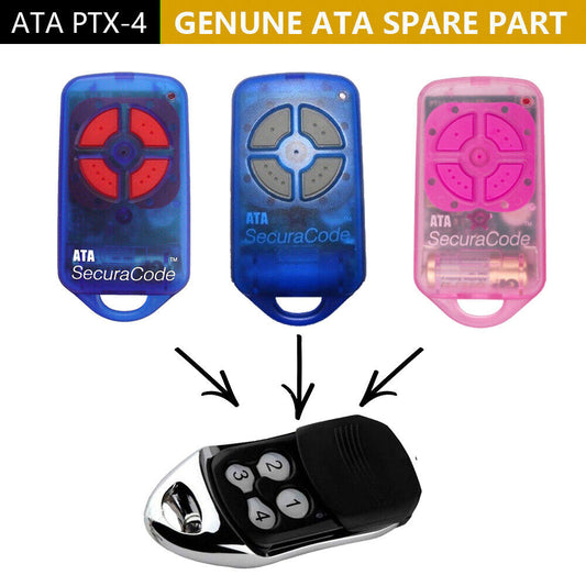 ATA remote control securacode compatible gate/garage door replacement PTX-4