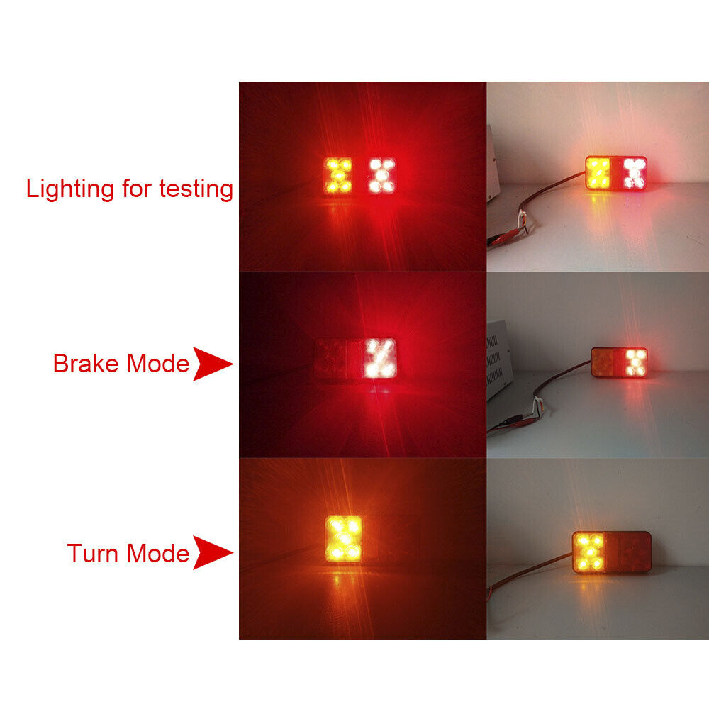 2x LED TRAILER LIGHTS TAIL LAMP STOP INDICATOR 12V VOLT 4WD 4X4 CAMPER UTE