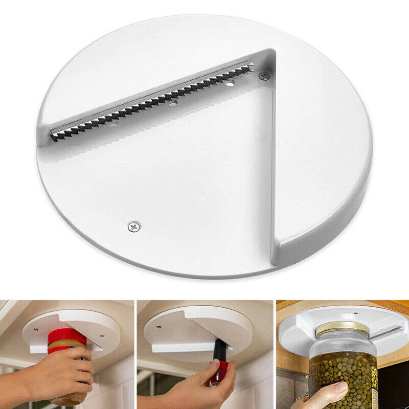 Under Cabinet Jar Opener Undermount Multipurpose Lid Gripper Bottle Opener Tools