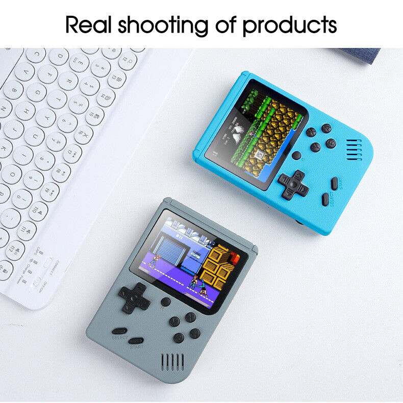 Blue Handheld Game Console Retro Video Game boy Game Toy Built-in 500 Games Kids