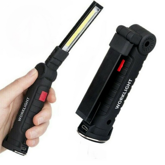 Rechargeable COB LED Hand Torch Flashlight Work Light Cordless Magnetic
