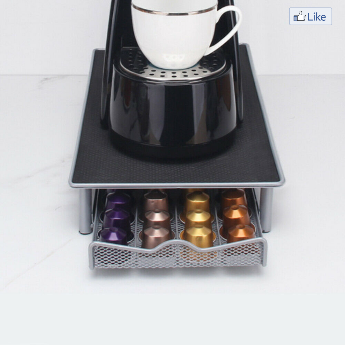 1x40 Pods Coffee Capsules Holder Rack Drawer Storage Organizer Stand For Nespres