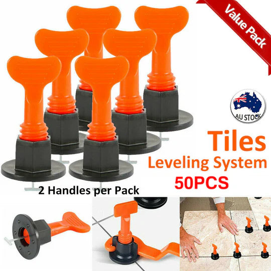 50Pcs Tile Leveling System Clips Levelling Spacer Tiling Tool Floor Wall Wrench