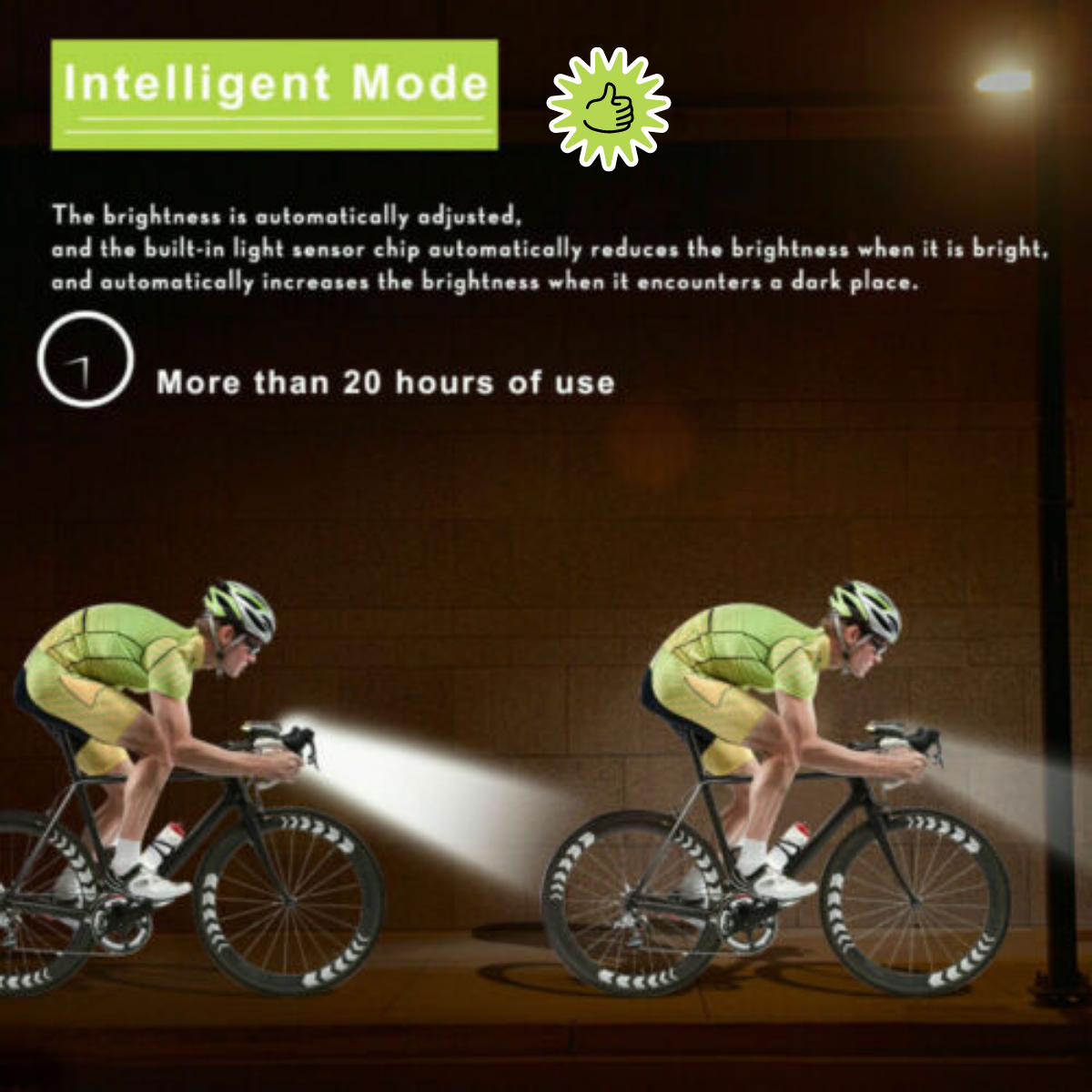 USB Rechargeable Bicycle Bike Smart Induction Front Light 2*T6 LED 6 Modes Horn