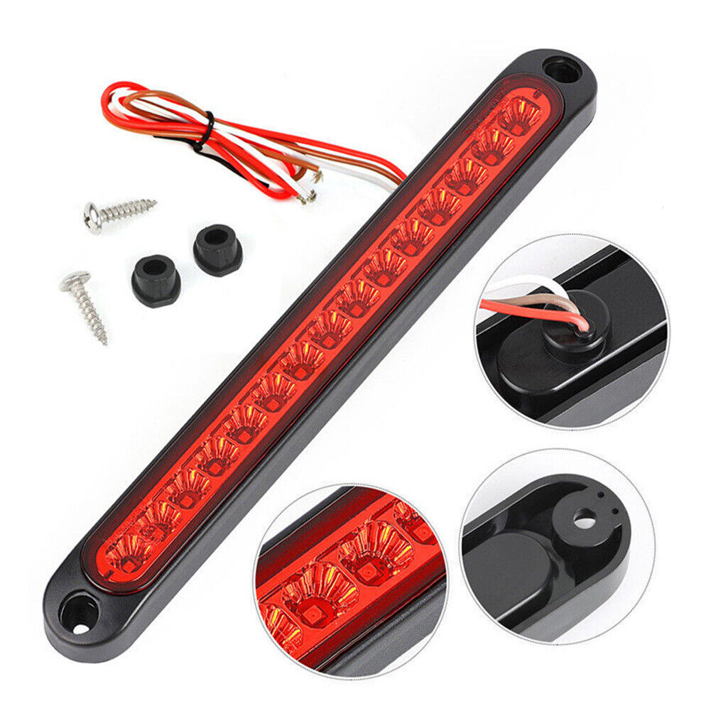 15 LED Tail Lights Set UTE STOP Brake Indicator Reverse Slim Strip Trailer Light