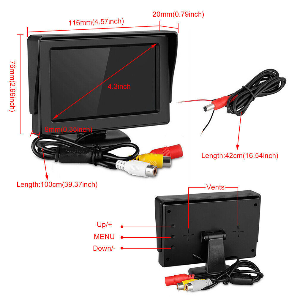 Reverse Camera Reversing Camera Rear Night Vision View Kit Waterproof HD Monitor