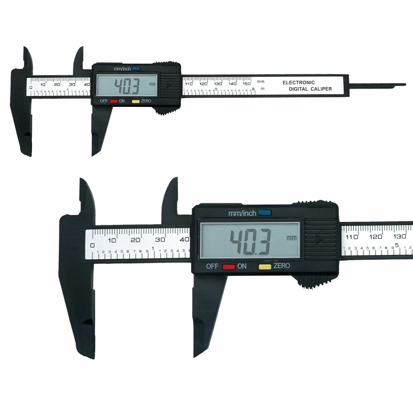 150mm 6'' Inch Electronic Digital Vernier Micrometer Caliper Gauge Carbon Fiber