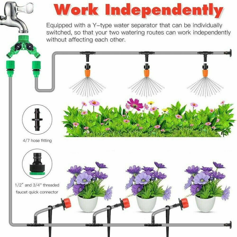 Garden Irrigation System Plant Watering DIY Micro Drip 152Pcs/201Pcs/202Pcs Kits