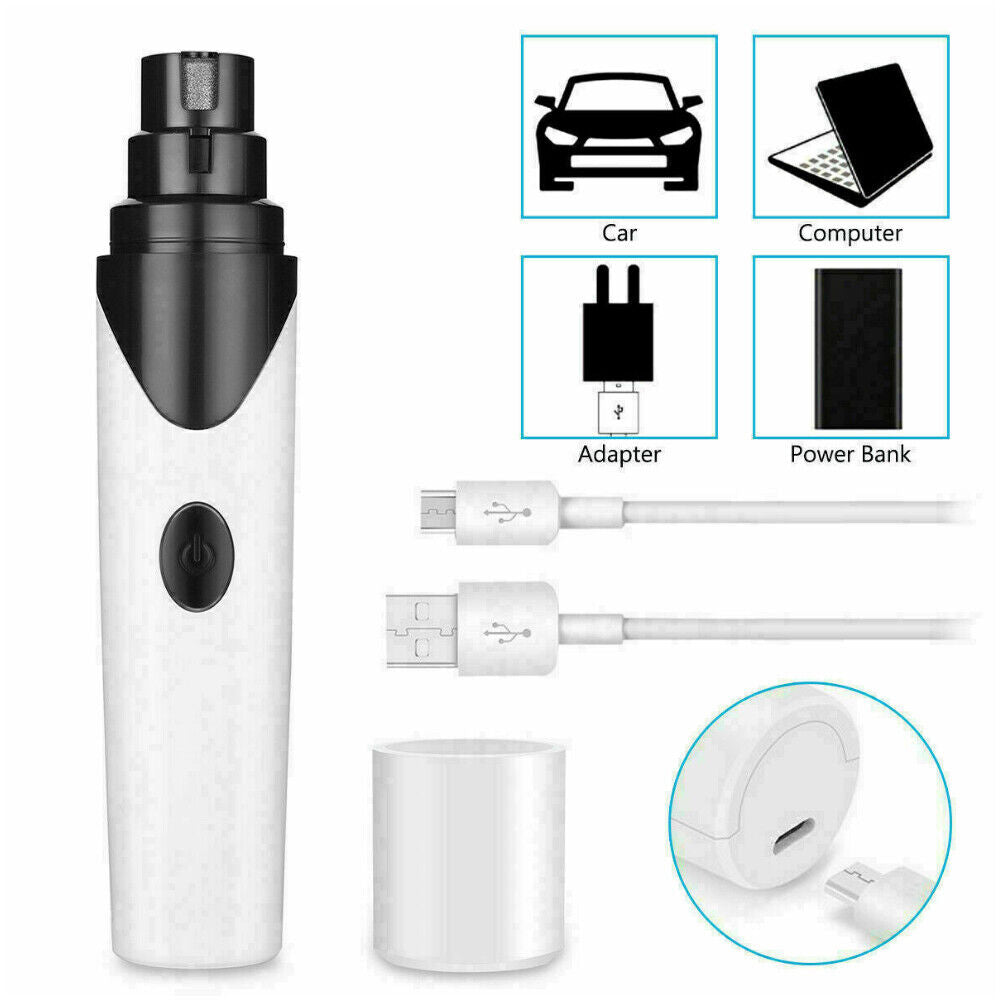 Electric Dog Nail Clippers Nail File Cat Claw Grooming Nail Grinder Trimmer Kit