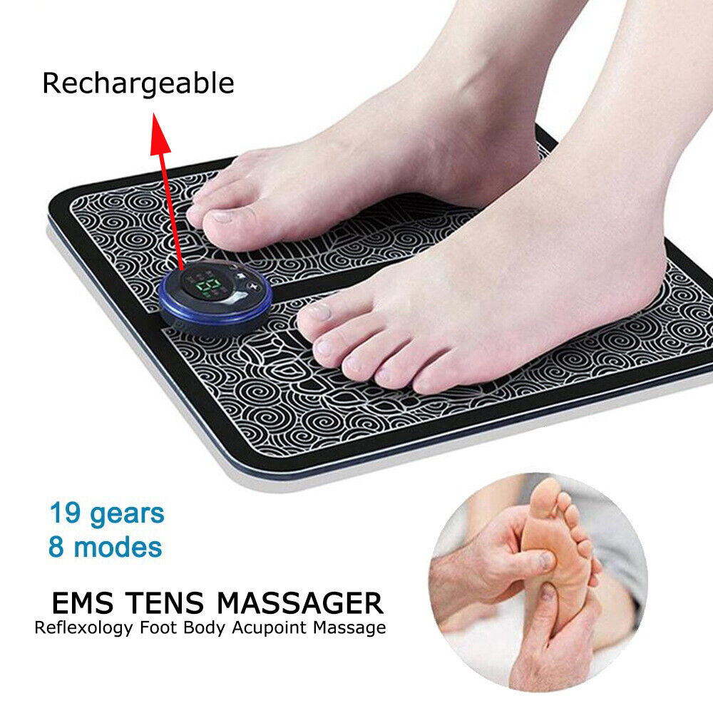 EMS Electric Foot Massager Mat Relax Muscle Stimulator Shaping Massage Pad USB