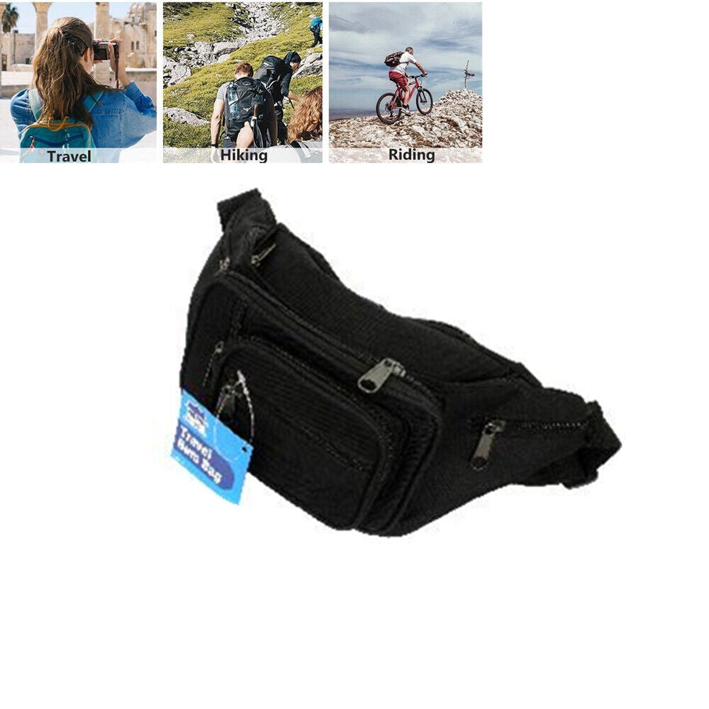 Waterproof Multi Purpose Waist Bum Bag Belt Pouch Wallet Zip Pack Sports Travel