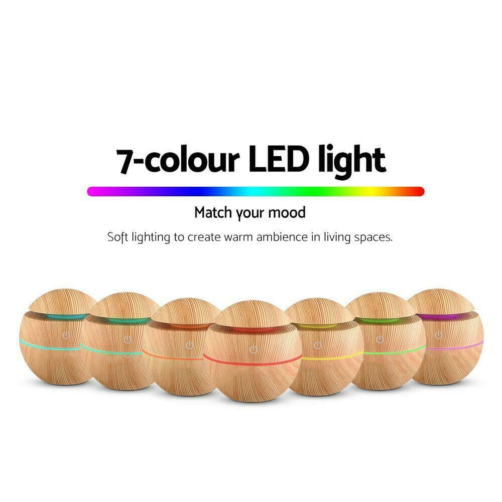 Aromatherapy Diffuser Aroma Essential Oils Air Humidifier LED Light