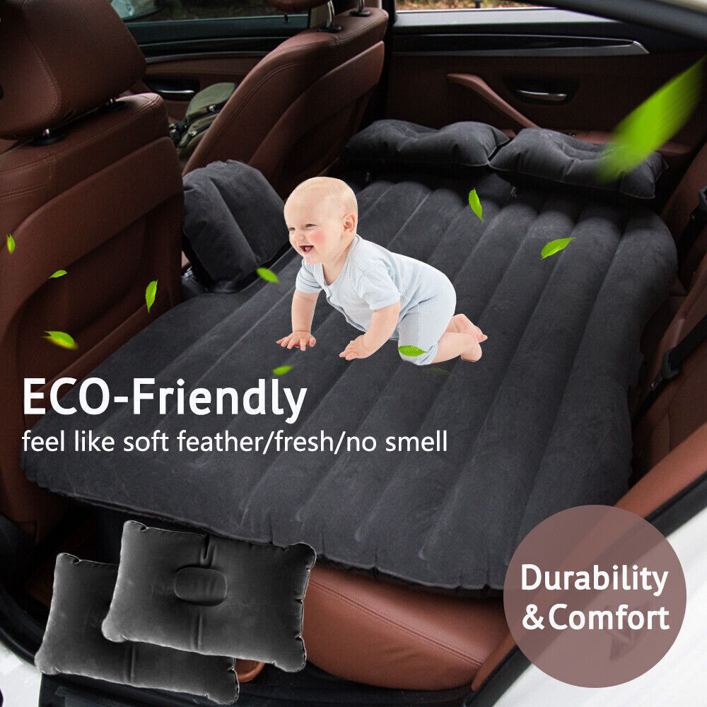 Inflatable Car Back Seat Mattress Portable SUV Travel Camping Soft Rest Air Bed