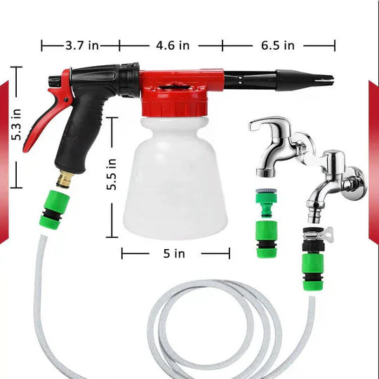 1L SNOW FOAM LANCE CANNON BOTTLE SOAP GUN SPRAYER HOSE FOR CAR PRESSURE WASHER