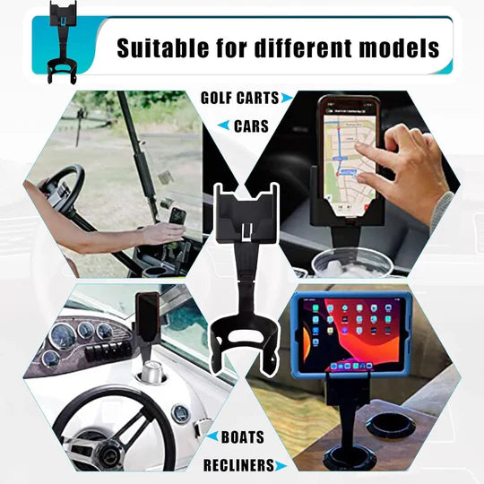 2in1 Universal Car Cup Holder Bottle Coffee Stand Cradle 360° Phone GPS Mount